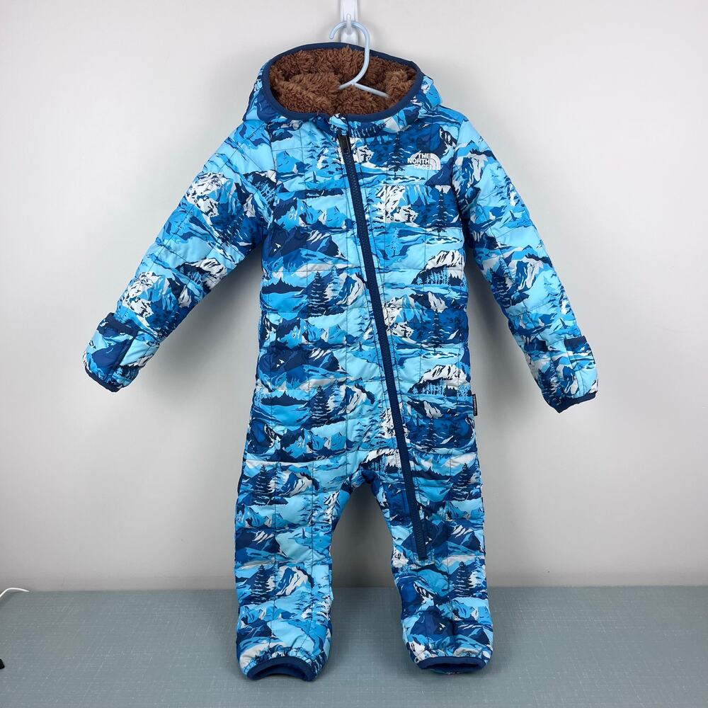 The North Face Thermoball Eco Bunting One Piece Snow Suit Blue 18-24 Months NWOT